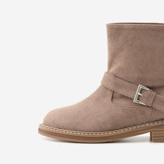 Roost Suede Flats Mid-calf Boots 4cm