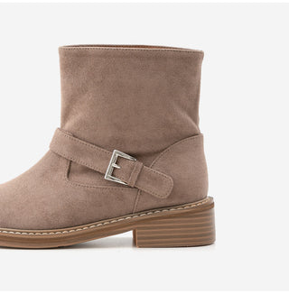 Roost Suede Flats Mid-calf Boots 4cm