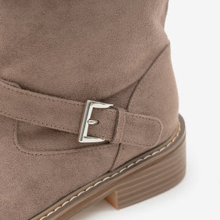 Roost Suede Flats Mid-calf Boots 4cm