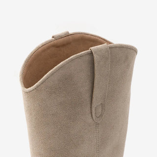 Rise flats mid-calf boots 3cm