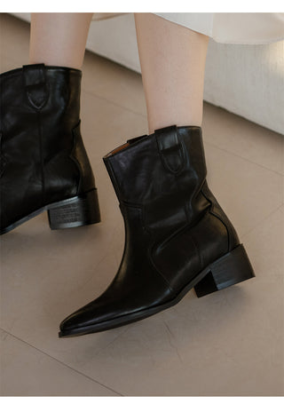 Montry Western Short Ankle Boots 4cm