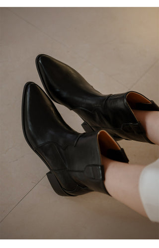 Montry Western Short Ankle Boots 4cm