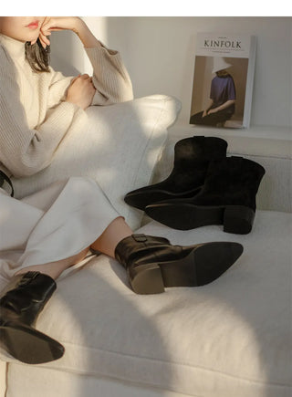 Montry Western Short Ankle Boots 4cm