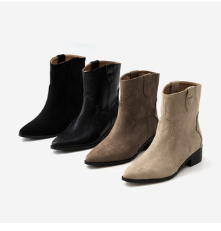 Montry Western Short Ankle Boots 4cm