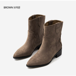 Montry Western Short Ankle Boots 4cm
