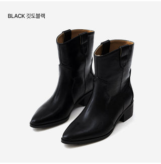 Montry Western Short Ankle Boots 4cm