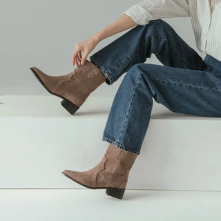Montry Western Short Ankle Boots 4cm