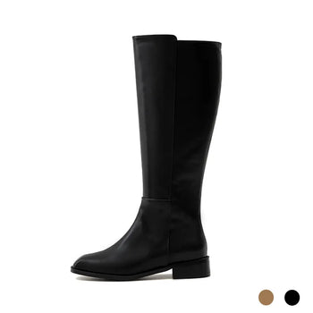 Current Square Flats Long Boots 3cm