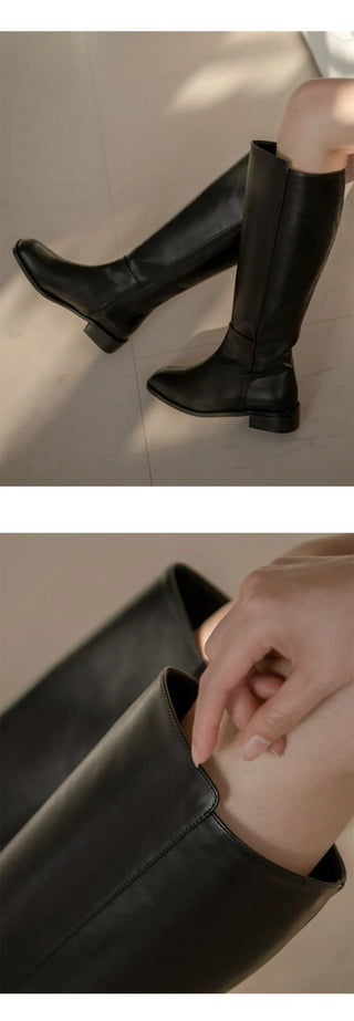 Current Square Flats Long Boots 3cm