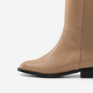 Current Square Flats Long Boots 3cm