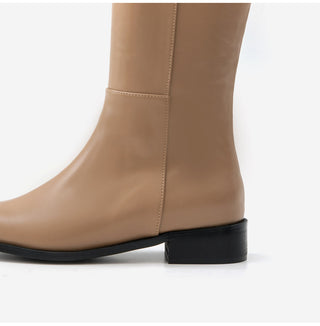 Current Square Flats Long Boots 3cm
