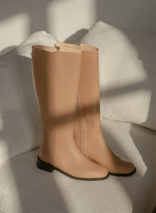 Current Square Flats Long Boots 3cm