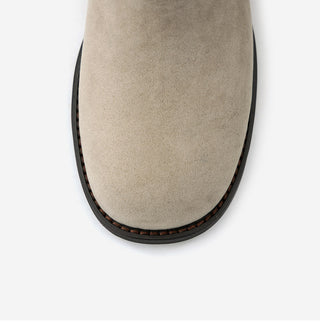 Senji Suede Flats Mid-calf Boots 3cm