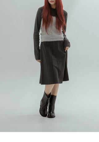 A-Jin Flats Warmer Mid-calf Boots 3cm