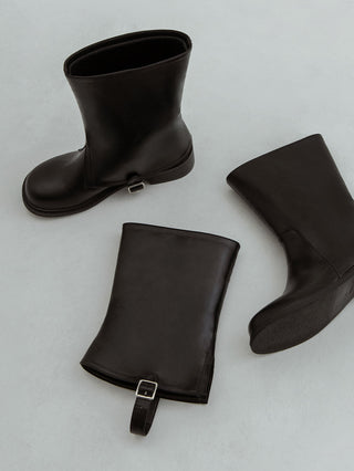 A-Jin Flats Warmer Mid-calf Boots 3cm