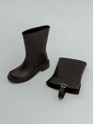 A-Jin Flats Warmer Mid-calf Boots 3cm
