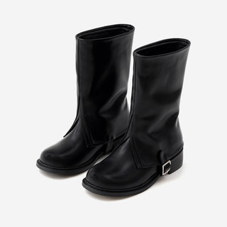 A-Jin Flats Warmer Mid-calf Boots 3cm