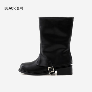 A-Jin Flats Warmer Mid-calf Boots 3cm