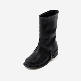 A-Jin Flats Warmer Mid-calf Boots 3cm