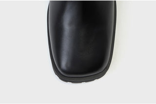 Hobene Two-Belt Track Sole Rider Boots 4cm