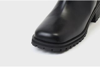 Hobene Two-Belt Track Sole Rider Boots 4cm