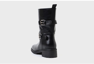 Hobene Two-Belt Track Sole Rider Boots 4cm