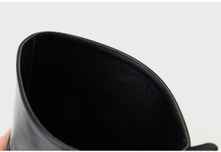 Hobene Two-Belt Track Sole Rider Boots 4cm