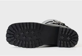 Hobene Two-Belt Track Sole Rider Boots 4cm