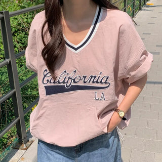 Nylon short-sleeved anorak sweatshirt (3 colors)