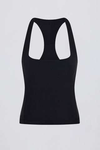 Soft Active Racerback Tank Top in Black