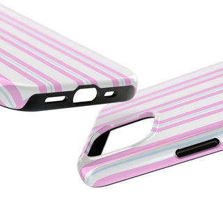 Pink and Blue Striped iPhone Case