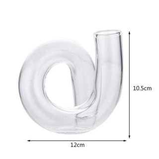 Twist Glass Candlestick Holder