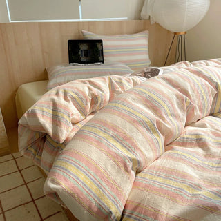 Aesthetic Retro Striped Duvet Cover Set