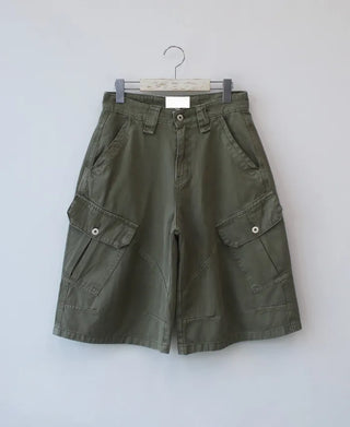 pigment dyeing bermuda pants