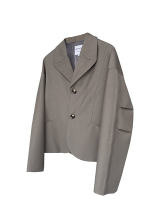 [SOUTH FISH] pleated suit jacket
