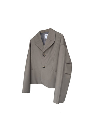 [SOUTH FISH] pleated suit jacket