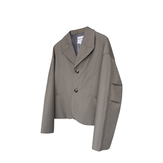 [SOUTH FISH] pleated suit jacket