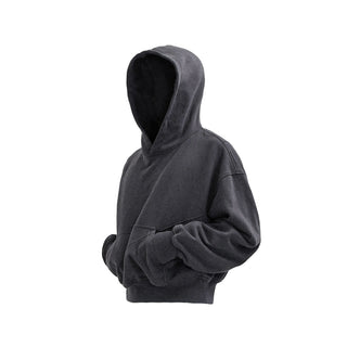 [SOUTH FISH] distressed cropped hoodie