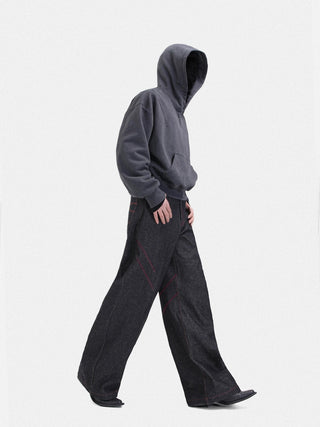 [SOUTH FISH] distressed cropped hoodie
