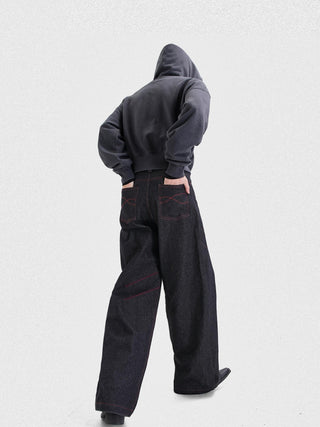 [SOUTH FISH] distressed cropped hoodie