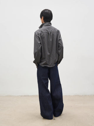 [SOUTH FISH] pleated flannel jeans