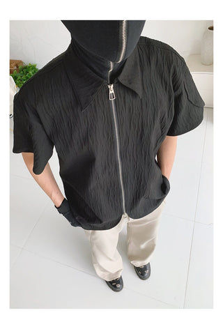 [SOUTH FISH] bark texture shirt