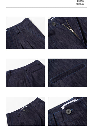 [SOUTH FISH] pleated flannel jeans