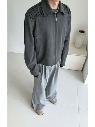 [SOUTH FISH] pleated short coat