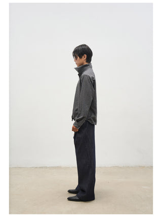 [SOUTH FISH] plaid boxy shirt