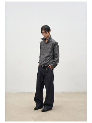 [SOUTH FISH] plaid boxy shirt