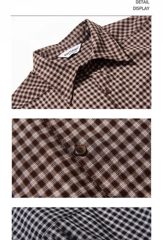 [SOUTH FISH] plaid boxy shirt
