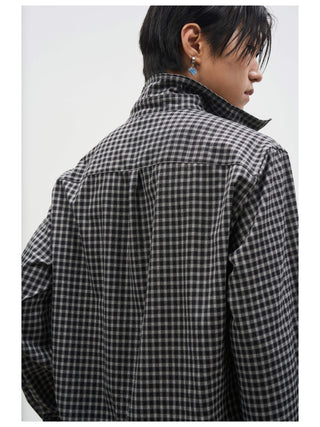 [SOUTH FISH] plaid boxy shirt