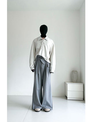 [SOUTH FISH] wide leg suit pants