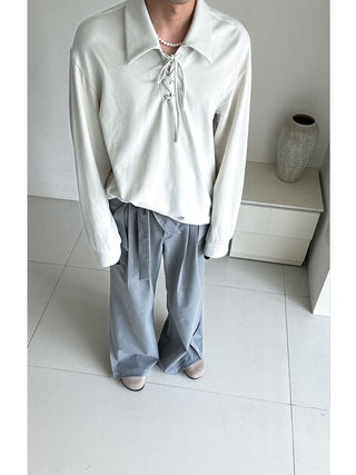 [SOUTH FISH] wide leg suit pants